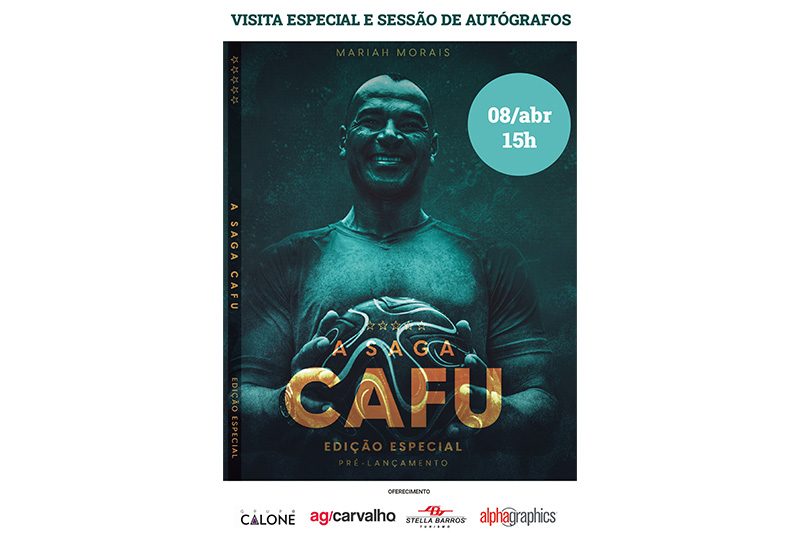 Cafu faz lançamento de livro dentro da ExpoPrint & ConverExpo 2022