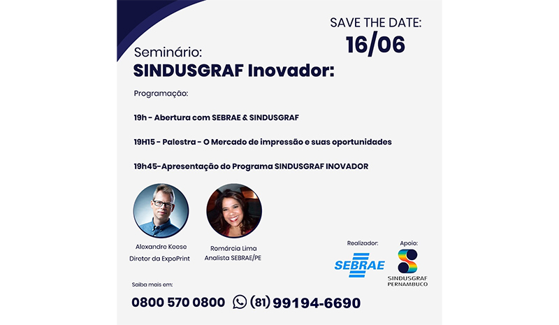Projeto Sindusgraf Inovador é lançado em evento online