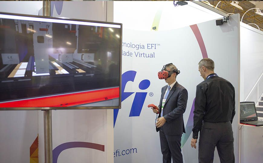 EFI oferece experiência de realidade virtual e demonstrações de impressoras e softwares durante a ExpoPrint 2018